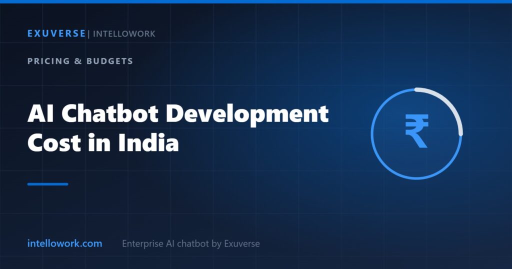 AI chatbot development cost in India across pricing tiers and budget components