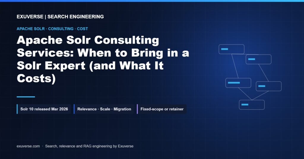 Apache Solr consulting services: when to bring in a Solr expert and what it costs