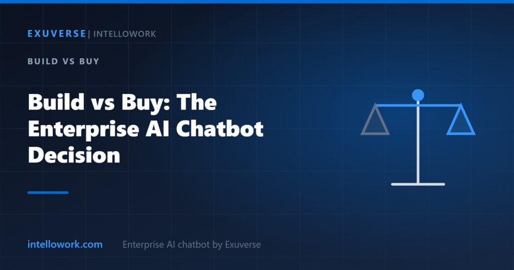 Build versus buy decision framework for an enterprise AI chatbot platform