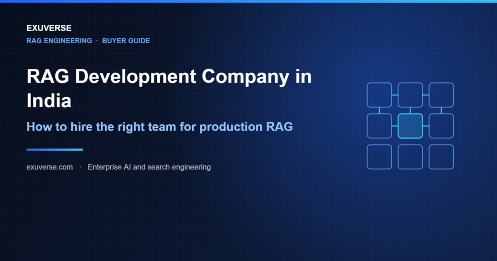 RAG development company in India cover for a guide to hiring a production RAG team